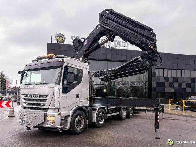 Iveco STRALIS AS320S50Y 8x2 HMF 8520-0K6 FLY JIB Winc - Platforminis/ Bortinis sunkvežimis, Sunkvežimis su kranu: foto 2 Iveco STRALIS AS320S50Y 8x2 HMF 8520-0K6 FLY JIB Winc - Platforminis/ Bortinis sunkvežimis, Sunkvežimis su kranu: foto 2
