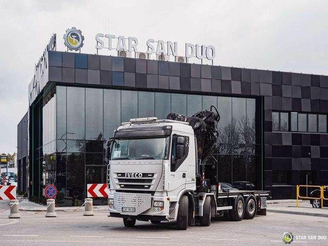 Iveco STRALIS AS320S50Y 8x2 HMF 8520-0K6 FLY JIB Winc - Platforminis/ Bortinis sunkvežimis, Sunkvežimis su kranu: foto 5 Iveco STRALIS AS320S50Y 8x2 HMF 8520-0K6 FLY JIB Winc - Platforminis/ Bortinis sunkvežimis, Sunkvežimis su kranu: foto 5
