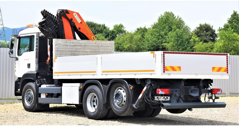 Platforminis/ Bortinis sunkvežimis, Sunkvežimis su kranu MAN TGA 26.430 Pritsche 5,50m: foto 6