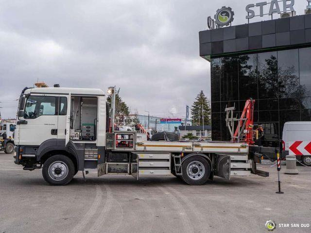 Platforminis/ Bortinis sunkvežimis, Sunkvežimis su kranu MAN TGM 13.290 4x4 FASSI F40B22 Crane Camper DOKA: foto 20