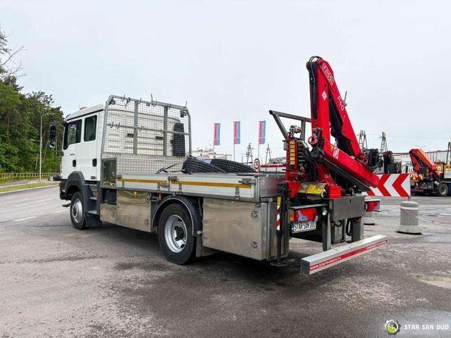 Platforminis/ Bortinis sunkvežimis, Sunkvežimis su kranu MAN TGM 13.290 4x4 FASSI F40B22 Crane Camper DOKA: foto 8
