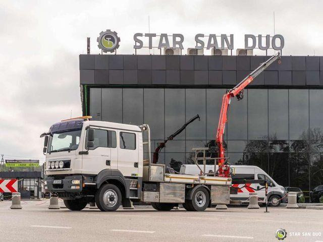 MAN TGM 13.290 4x4 FASSI F40B22 Crane Camper DOKA - Platforminis/ Bortinis sunkvežimis, Sunkvežimis su kranu: foto 1 MAN TGM 13.290 4x4 FASSI F40B22 Crane Camper DOKA - Platforminis/ Bortinis sunkvežimis, Sunkvežimis su kranu: foto 1