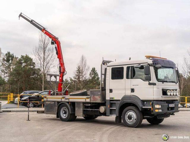 Platforminis/ Bortinis sunkvežimis, Sunkvežimis su kranu MAN TGM 13.290 4x4 FASSI F40B22 Crane Camper DOKA: foto 7