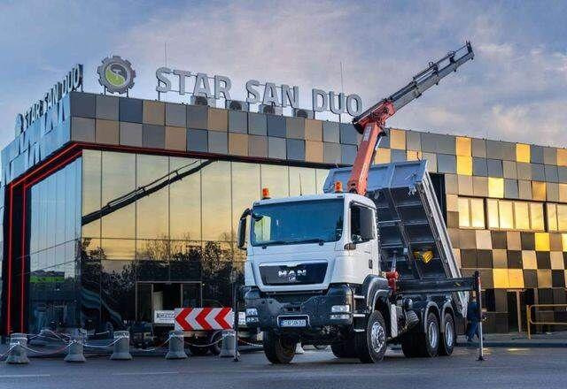 MAN TGS 26.360 6x6 PALFINGER PK 18001 EH Crane Kipe - Savivartis sunkvežimis, Sunkvežimis su kranu: foto 1 MAN TGS 26.360 6x6 PALFINGER PK 18001 EH Crane Kipe - Savivartis sunkvežimis, Sunkvežimis su kranu: foto 1