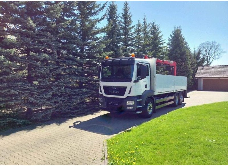 MAN TGS 26.400 Flatbed + Crane Palfinger PK 23001L - Platforminis/ Bortinis sunkvežimis, Sunkvežimis su kranu: foto 2 MAN TGS 26.400 Flatbed + Crane Palfinger PK 23001L - Platforminis/ Bortinis sunkvežimis, Sunkvežimis su kranu: foto 2