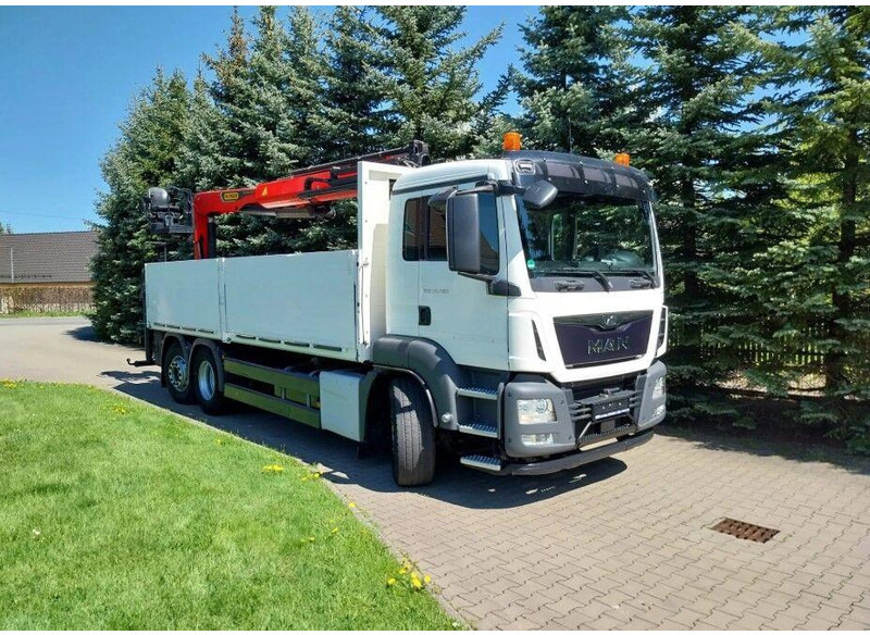MAN TGS 26.400 Flatbed + Crane Palfinger PK 23001L - Platforminis/ Bortinis sunkvežimis, Sunkvežimis su kranu: foto 3 MAN TGS 26.400 Flatbed + Crane Palfinger PK 23001L - Platforminis/ Bortinis sunkvežimis, Sunkvežimis su kranu: foto 3