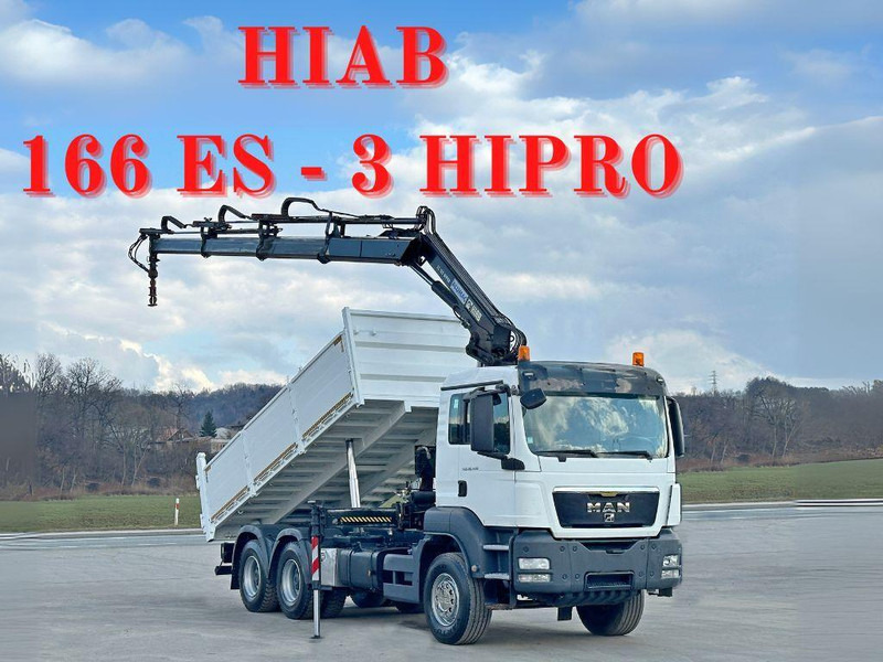 MAN TGS 26.400 * HIAB 166 ES - 3 HIPRO + FUNK * 6x4 - Savivartis sunkvežimis, Sunkvežimis su kranu: foto 1 MAN TGS 26.400 * HIAB 166 ES - 3 HIPRO + FUNK * 6x4 - Savivartis sunkvežimis, Sunkvežimis su kranu: foto 1