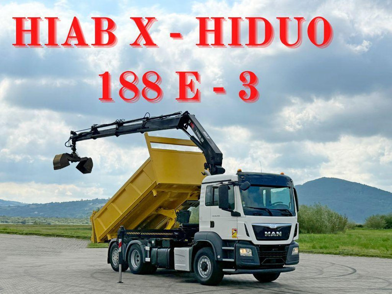 MAN TGS 26.400 * HIAB X-HIDUO 188 E-3 + FUNK * 6x4 - Savivartis sunkvežimis, Sunkvežimis su kranu: foto 1 MAN TGS 26.400 * HIAB X-HIDUO 188 E-3 + FUNK * 6x4 - Savivartis sunkvežimis, Sunkvežimis su kranu: foto 1