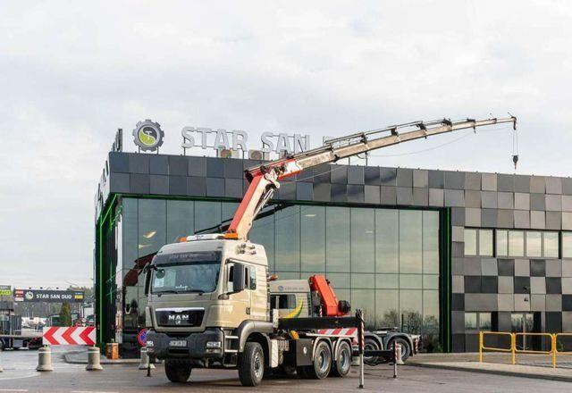 MAN TGS 26.480 6x6 PALFINGER PK 34002 SH Crane Winc - Platforminis/ Bortinis sunkvežimis, Sunkvežimis su kranu: foto 1 MAN TGS 26.480 6x6 PALFINGER PK 34002 SH Crane Winc - Platforminis/ Bortinis sunkvežimis, Sunkvežimis su kranu: foto 1