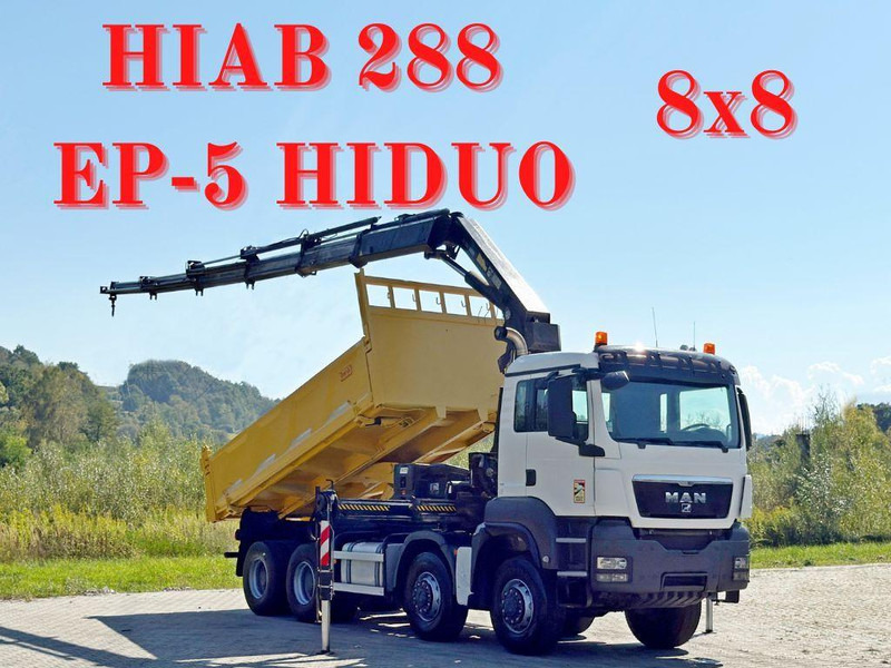 MAN TGS 32.510 * HIAB 288 EP - 5HIDUO/ FUNK * 8x8 - Savivartis sunkvežimis, Sunkvežimis su kranu: foto 1 MAN TGS 32.510 * HIAB 288 EP - 5HIDUO/ FUNK * 8x8 - Savivartis sunkvežimis, Sunkvežimis su kranu: foto 1
