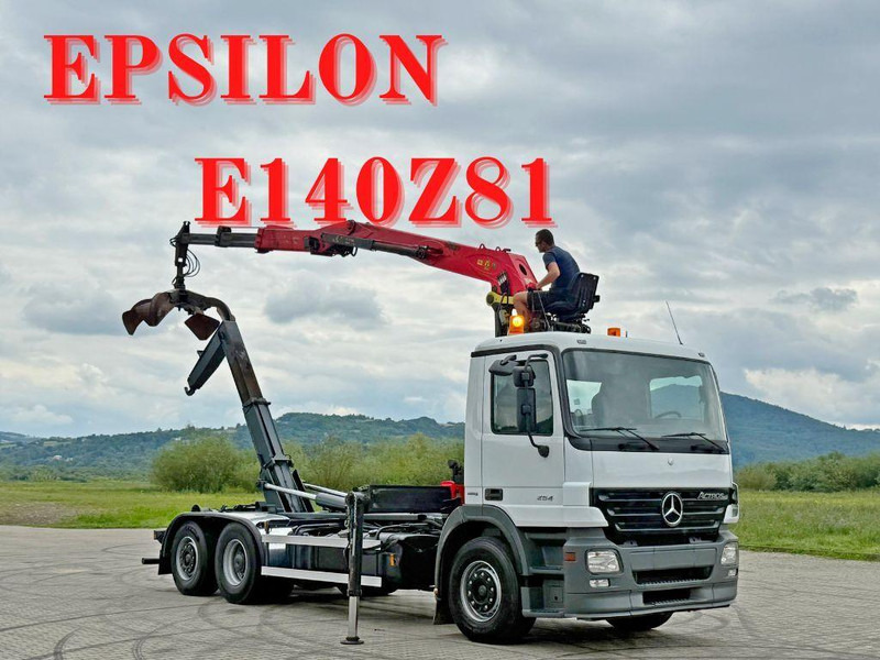 Mercedes-Benz ACTROS 2541 ABROLLKIPPER EPSILON E140Z81 TOP - Hook-lift sunkvežimis, Sunkvežimis su kranu: foto 1 Mercedes-Benz ACTROS 2541 ABROLLKIPPER EPSILON E140Z81 TOP - Hook-lift sunkvežimis, Sunkvežimis su kranu: foto 1