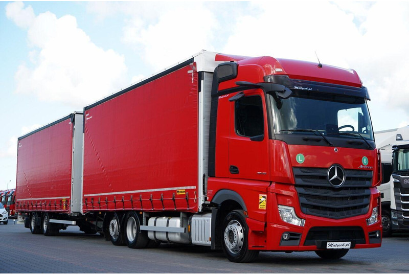 Mercedes-Benz ACTROS 2545 / ZESTAW TANDEM 120 M3 / PRZEJAZDOWY / 6x2 / OŚ POD - Tentinis sunkvežimis: foto 1 Mercedes-Benz ACTROS 2545 / ZESTAW TANDEM 120 M3 / PRZEJAZDOWY / 6x2 / OŚ POD - Tentinis sunkvežimis: foto 1