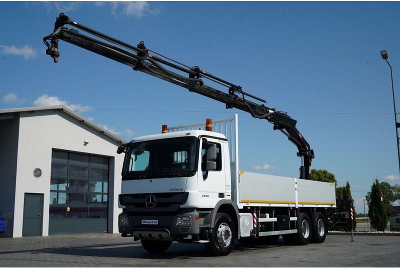 Mercedes-Benz ACTROS 2636 / 6x4 / SKRZYNIOWY 7 M + HDS HIAB -  WYSÓW 12,6 M / - Platforminis/ Bortinis sunkvežimis, Sunkvežimis su kranu: foto 1 Mercedes-Benz ACTROS 2636 / 6x4 / SKRZYNIOWY 7 M + HDS HIAB -  WYSÓW 12,6 M / - Platforminis/ Bortinis sunkvežimis, Sunkvežimis su kranu: foto 1