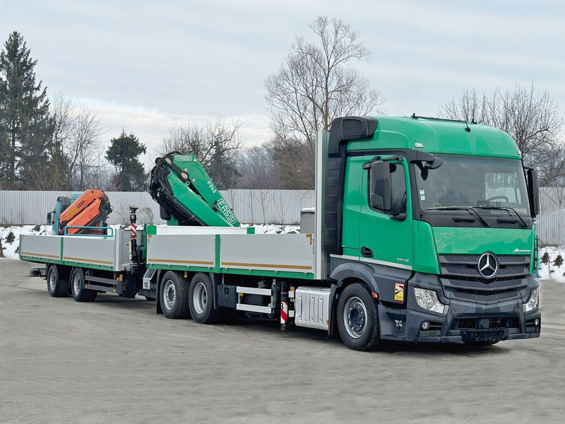 Mercedes-Benz ACTROS 2645 * FASSI F345.24 + FUNK + Anhänger - Platforminis/ Bortinis sunkvežimis, Sunkvežimis su kranu: foto 3 Mercedes-Benz ACTROS 2645 * FASSI F345.24 + FUNK + Anhänger - Platforminis/ Bortinis sunkvežimis, Sunkvežimis su kranu: foto 3