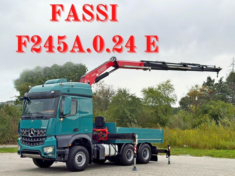 Mercedes-Benz AROCS 2548* FASSI F245A.0.24 E + FUNK / 6x4 *TOP - Platforminis/ Bortinis sunkvežimis, Sunkvežimis su kranu: foto 1 Mercedes-Benz AROCS 2548* FASSI F245A.0.24 E + FUNK / 6x4 *TOP - Platforminis/ Bortinis sunkvežimis, Sunkvežimis su kranu: foto 1