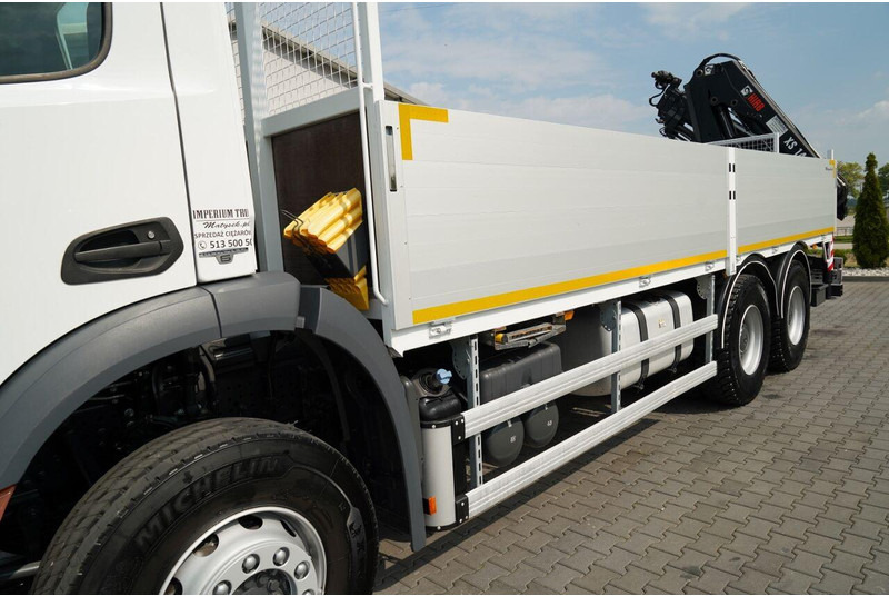 Platforminis/ Bortinis sunkvežimis, Sunkvežimis su kranu Mercedes-Benz / AROCS 2640 / 6x4 / SKRZYNIOWY - 6,5 M / HDS HIAB XS 144 / wysó: foto 16
