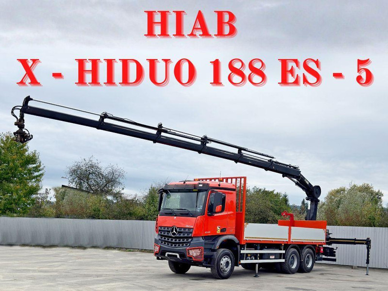 Mercedes-Benz AROCS 2643 *HIAB X-HIDUO 188 ES-5/FUNK * 6x4 - Platforminis/ Bortinis sunkvežimis, Sunkvežimis su kranu: foto 1 Mercedes-Benz AROCS 2643 *HIAB X-HIDUO 188 ES-5/FUNK * 6x4 - Platforminis/ Bortinis sunkvežimis, Sunkvežimis su kranu: foto 1
