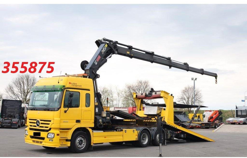 Mercedes-Benz Actros 2532 Vehicle transporter + crane Hiab 477EP-5 HiPro 6x2 - Autovežis sunkvežimis: foto 2 Mercedes-Benz Actros 2532 Vehicle transporter + crane Hiab 477EP-5 HiPro 6x2 - Autovežis sunkvežimis: foto 2