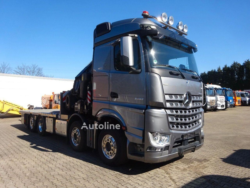Mercedes-Benz Arocs 3453 8x2 Open Flatbed + Crane Fassi F820 - Platforminis/ Bortinis sunkvežimis, Sunkvežimis su kranu: foto 1 Mercedes-Benz Arocs 3453 8x2 Open Flatbed + Crane Fassi F820 - Platforminis/ Bortinis sunkvežimis, Sunkvežimis su kranu: foto 1