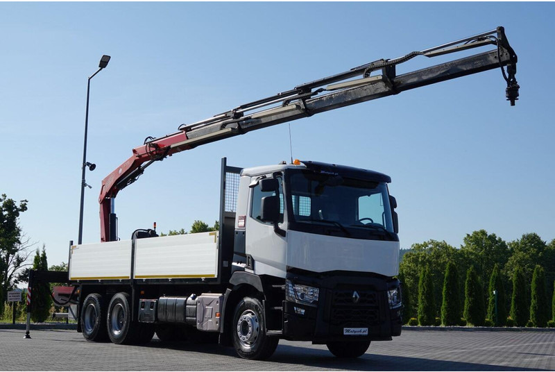 Renault C 380 / 6X4 / SKRZYNIOWY 6.4 M / + HDS FASSI F175A / MAX UDŹWIG - Platforminis/ Bortinis sunkvežimis, Sunkvežimis su kranu: foto 2 Renault C 380 / 6X4 / SKRZYNIOWY 6.4 M / + HDS FASSI F175A / MAX UDŹWIG - Platforminis/ Bortinis sunkvežimis, Sunkvežimis su kranu: foto 2