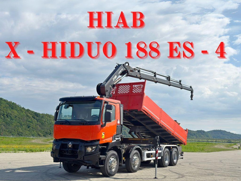 Renault C 430 *KIPPER 6,80m* HIAB X-HIDUO 188 ES-4 * 8x4 - Savivartis sunkvežimis, Sunkvežimis su kranu: foto 1 Renault C 430 *KIPPER 6,80m* HIAB X-HIDUO 188 ES-4 * 8x4 - Savivartis sunkvežimis, Sunkvežimis su kranu: foto 1