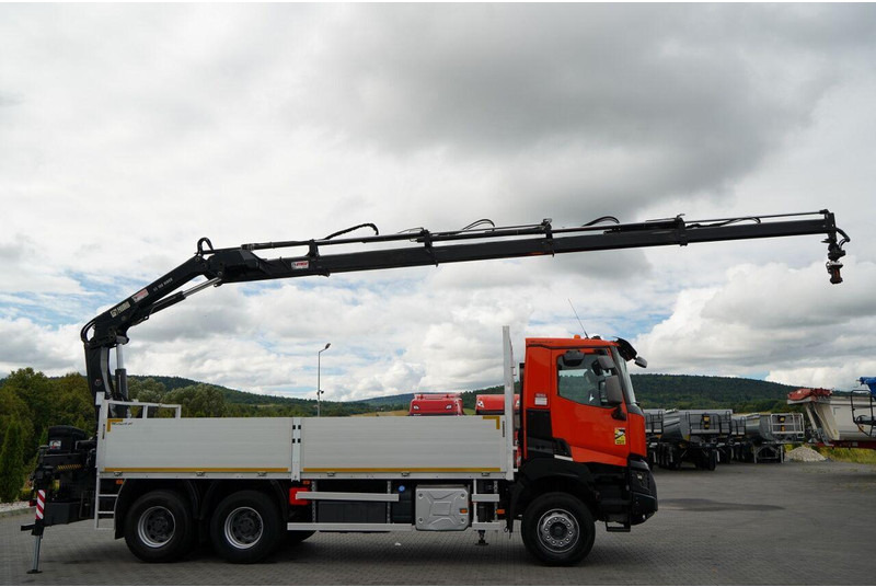Renault K 380 / 6X4 / SKRZYNIOWY 6.2 M / + HDS HIAB 166 ES-4 / MAX UDŹWI - Platforminis/ Bortinis sunkvežimis, Sunkvežimis su kranu: foto 5 Renault K 380 / 6X4 / SKRZYNIOWY 6.2 M / + HDS HIAB 166 ES-4 / MAX UDŹWI - Platforminis/ Bortinis sunkvežimis, Sunkvežimis su kranu: foto 5