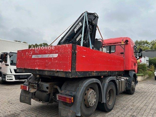 Scania 124 L 470 - Flatbed + crane - Platforminis/ Bortinis sunkvežimis, Sunkvežimis su kranu: foto 3 Scania 124 L 470 - Flatbed + crane - Platforminis/ Bortinis sunkvežimis, Sunkvežimis su kranu: foto 3