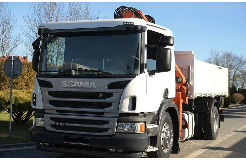 Scania P 250 - 3 way tipper + crane - Savivartis sunkvežimis, Sunkvežimis su kranu: foto 3 Scania P 250 - 3 way tipper + crane - Savivartis sunkvežimis, Sunkvežimis su kranu: foto 3