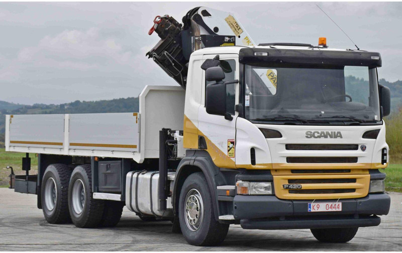 Scania P 420 - Platforminis/ Bortinis sunkvežimis, Sunkvežimis su kranu: foto 4 Scania P 420 - Platforminis/ Bortinis sunkvežimis, Sunkvežimis su kranu: foto 4