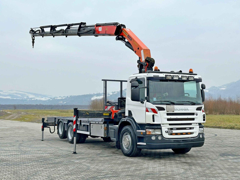 Scania P 420* PLATFORM 6,80m * PK 29002+FUNK * TOP - Platforminis/ Bortinis sunkvežimis, Sunkvežimis su kranu: foto 2 Scania P 420* PLATFORM 6,80m * PK 29002+FUNK * TOP - Platforminis/ Bortinis sunkvežimis, Sunkvežimis su kranu: foto 2