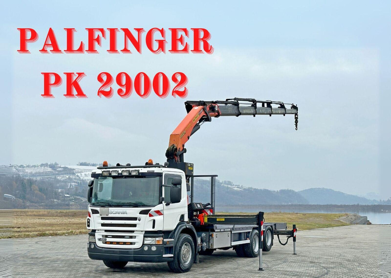 Scania P 420* PLATFORM 6,80m * PK 29002+FUNK * TOP - Platforminis/ Bortinis sunkvežimis, Sunkvežimis su kranu: foto 1 Scania P 420* PLATFORM 6,80m * PK 29002+FUNK * TOP - Platforminis/ Bortinis sunkvežimis, Sunkvežimis su kranu: foto 1