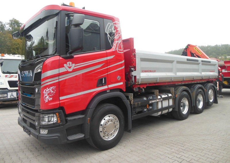 Scania R 580 8X4 + PALFINGER PK 19.001 crane - Savivartis sunkvežimis, Sunkvežimis su kranu: foto 1 Scania R 580 8X4 + PALFINGER PK 19.001 crane - Savivartis sunkvežimis, Sunkvežimis su kranu: foto 1
