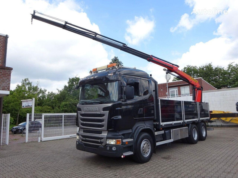 Scania R620 Flatbed + crane PK 22002 EH 6x2 - Platforminis/ Bortinis sunkvežimis, Sunkvežimis su kranu: foto 4 Scania R620 Flatbed + crane PK 22002 EH 6x2 - Platforminis/ Bortinis sunkvežimis, Sunkvežimis su kranu: foto 4