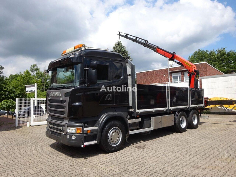 Scania R620 Flatbed + crane PK 22002 EH 6x2 - Platforminis/ Bortinis sunkvežimis, Sunkvežimis su kranu: foto 2 Scania R620 Flatbed + crane PK 22002 EH 6x2 - Platforminis/ Bortinis sunkvežimis, Sunkvežimis su kranu: foto 2