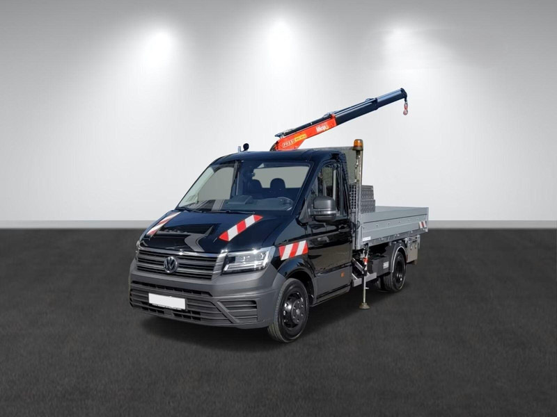Volkswagen Crafter 50 - Flatbed truck + crane - Platforminis/ Bortinis sunkvežimis, Sunkvežimis su kranu: foto 1 Volkswagen Crafter 50 - Flatbed truck + crane - Platforminis/ Bortinis sunkvežimis, Sunkvežimis su kranu: foto 1