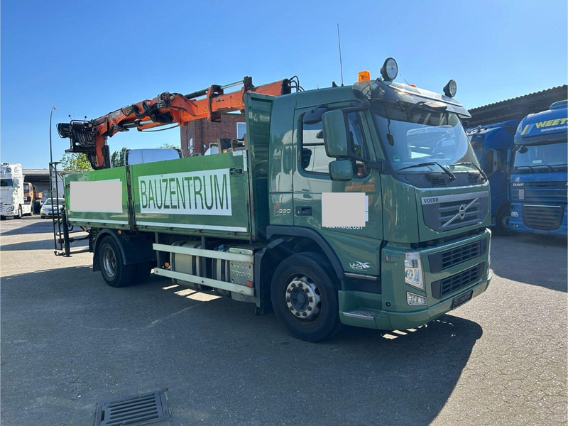 Volvo FM330 Kran Hiab 113K Pro Euro 5+EEV.2x Ger - Platforminis/ Bortinis sunkvežimis, Sunkvežimis su kranu: foto 1 Volvo FM330 Kran Hiab 113K Pro Euro 5+EEV.2x Ger - Platforminis/ Bortinis sunkvežimis, Sunkvežimis su kranu: foto 1
