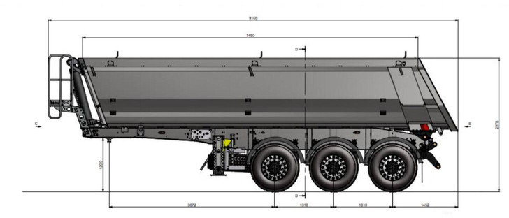 ZASŁAW WYWROTKA 26 m3 / FABRYCZNIE NOWA / STALOWA / RYNNA WANNA HP / 20 - Savivartis puspriekabė: foto 2 ZASŁAW WYWROTKA 26 m3 / FABRYCZNIE NOWA / STALOWA / RYNNA WANNA HP / 20 - Savivartis puspriekabė: foto 2