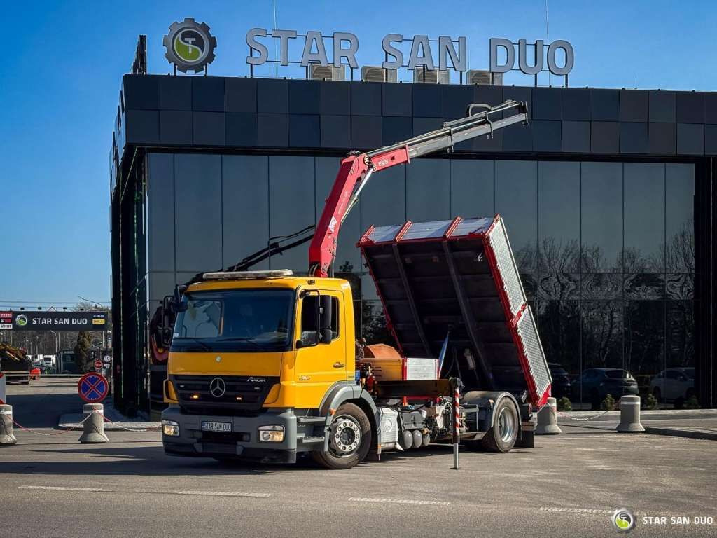 Mercedes-Benz AXOR 1824 4x2 HMF 975 HDS Crane Rotator Kipper - Sunkvežimis su kranu: foto 1 Mercedes-Benz AXOR 1824 4x2 HMF 975 HDS Crane Rotator Kipper - Sunkvežimis su kranu: foto 1