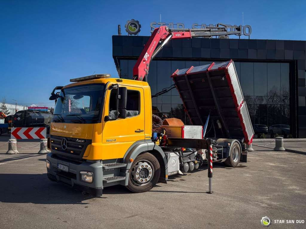 Mercedes-Benz AXOR 1824 4x2 HMF 975 HDS Crane Rotator Kipper Mercedes-Benz AXOR 1824 4x2 HMF 975 HDS Crane Rotator Kipper - Sunkvežimis su kranu, Savivartis sunkvežimis: foto 4 Mercedes-Benz AXOR 1824 4x2 HMF 975 HDS Crane Rotator Kipper Mercedes-Benz AXOR 1824 4x2 HMF 975 HDS Crane Rotator Kipper - Sunkvežimis su kranu, Savivartis sunkvežimis: foto 4