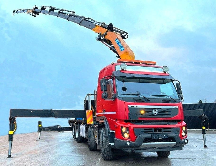Sunkvežimis su kranu Volvo FMX 500 8x2 EFFER 585 FLY JIB WINCH  WINDE Kran: foto 1