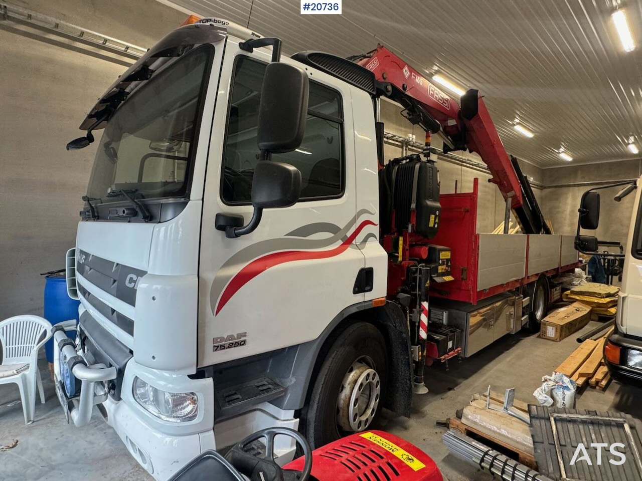 DAF CF75.250 - Platforminis/ Bortinis sunkvežimis, Sunkvežimis su kranu: foto 1 DAF CF75.250 - Platforminis/ Bortinis sunkvežimis, Sunkvežimis su kranu: foto 1