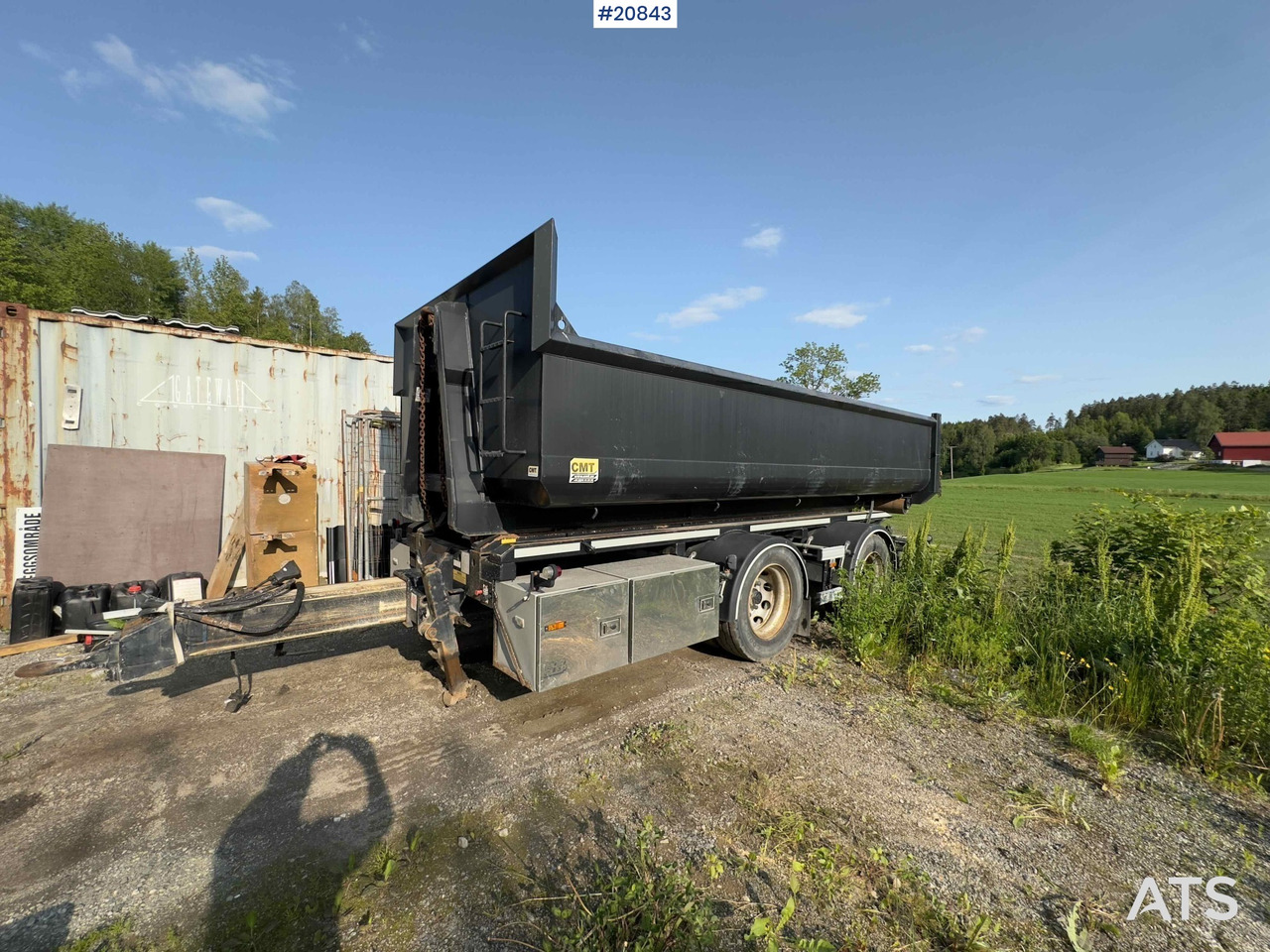 NOR SLEP 2 akslet krokhenger med tipp - Kablio/ Skip loader priekaba: foto 1 NOR SLEP 2 akslet krokhenger med tipp - Kablio/ Skip loader priekaba: foto 1