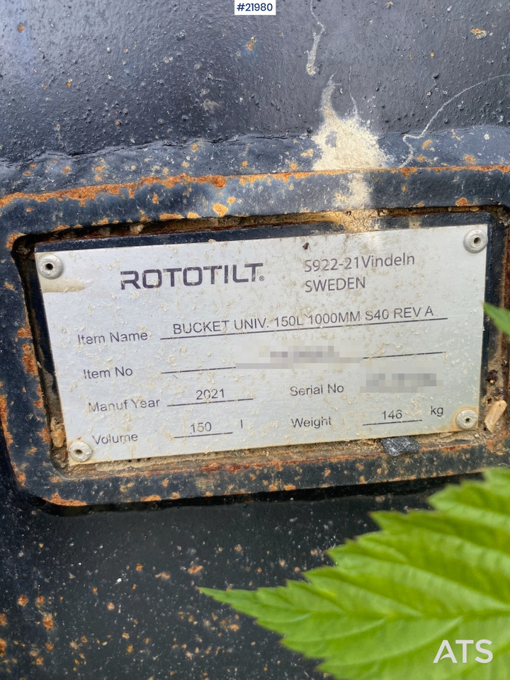 Rototilt S40 feste - Kaušas: foto 4 Rototilt S40 feste - Kaušas: foto 4