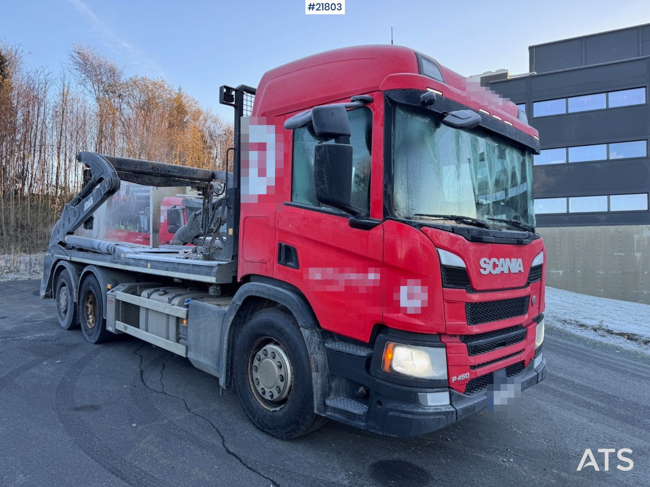 Nuožulnaus pakėlimo ant platformos sunkvežimis Scania P450: foto 6