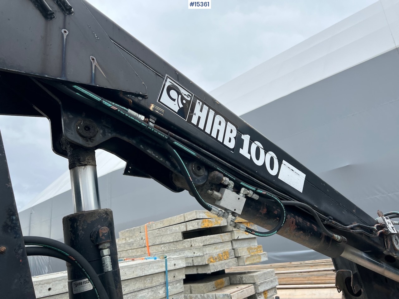 Užtraukiamas konteineris krokløftkasse m/ HIAB kran: foto 12