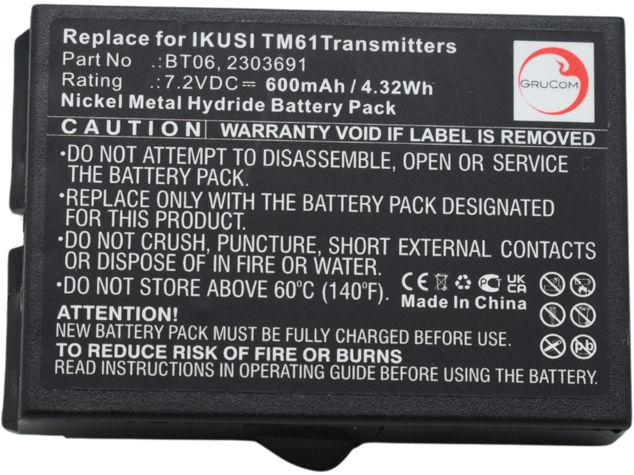 Compatible battery Ikusi 2303691, BT06 - Akumuliatorius - Kranas-manipuliatorius: foto 5 Compatible battery Ikusi 2303691, BT06 - Akumuliatorius - Kranas-manipuliatorius: foto 5