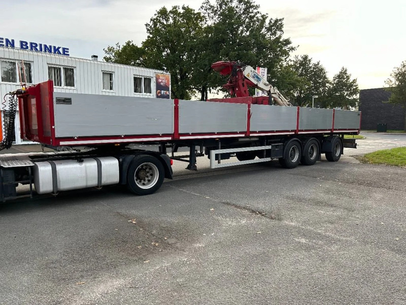 Carnehl Stenen vervoer oplegger met Kennis kraan - Platforminė/ Bortinė puspriekabė: foto 1 Carnehl Stenen vervoer oplegger met Kennis kraan - Platforminė/ Bortinė puspriekabė: foto 1