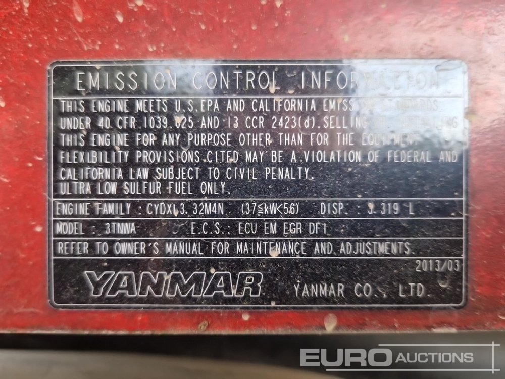 Mini ekskavatorius 2013 Yanmar ViO80-U: foto 19