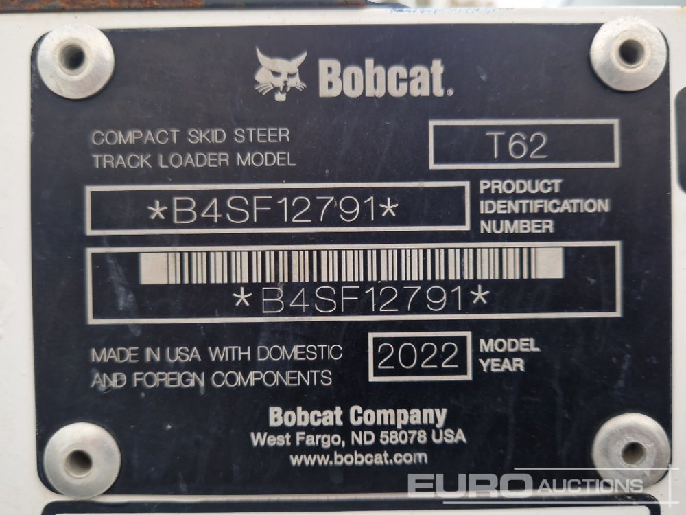 Vikšrinis mini krautuvas 2022 Bobcat T62: foto 32