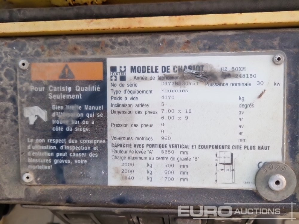 Šakinis krautuvas Hyster H2.50XM: foto 27 Šakinis krautuvas Hyster H2.50XM: foto 27